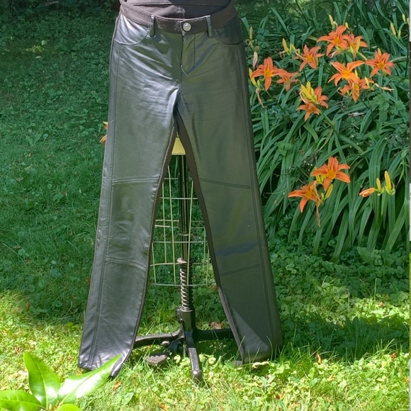 MEXX Stretchy Faux Leather/Fabric Slim-fitting Jeans - Picture 1 of 15